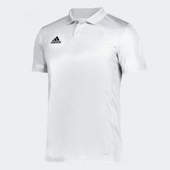 Adidas Mens Team 19 Polo T-Shirt - White