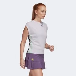 Adidas Womens Heat Ready Tee - Purple Tint 12 Adidas Womens Heat Ready Tee - Purple Tint -Ball Game Paradise FK0758 D 2