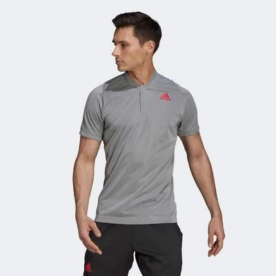 Adidas Mens Freelift Primeblue Polo - Grey 3 Adidas Mens Freelift Primeblue Polo - Grey