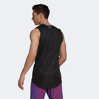 Adidas Mens Tennis Primeblue Tank - Black 4 Adidas Mens Tennis Primeblue Tank - Black - Image 2