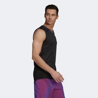 Adidas Mens Tennis Primeblue Tank - Black 5 Adidas Mens Tennis Primeblue Tank - Black - Image 3
