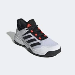 Adidas Kids Ubersonic 4 Tennis Shoes - Cloud White/Core Black/Solar Red -Ball Game Paradise GW2997 D