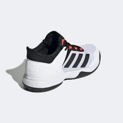 Adidas Kids Ubersonic 4 Tennis Shoes - Cloud White/Core Black/Solar Red -Ball Game Paradise GW2997 E