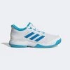 Adidas Kids Adizero Club Tennis Shoes - Cloud White/Blue Rush