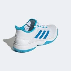 Adidas Kids Adizero Club Tennis Shoes - Cloud White/Blue Rush -Ball Game Paradise GW3840 E