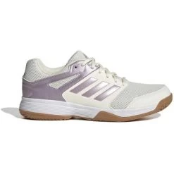 Adidas Womens Speedcourt Indoor Court Shoes - White/Lilac