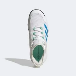 Adidas Kids Adizero Ubersonic 4 Tennis Shoes - Cloud White/Pulse Blue -Ball Game Paradise GY4020 D