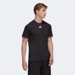 Adidas Mens Freelift Tennis T-Shirt - Black -Ball Game Paradise H50265 D