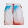 Adidas Boys Printed Shorts - White/Vivid Red/Sky Rush -Ball Game Paradise HA1358 A