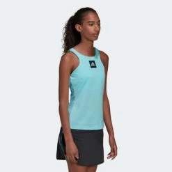 Adidas Womens Paris Y-Tank - Pulse Aqua/Black -Ball Game Paradise HA3354 C