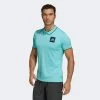 Adidas Mens Freelift Paris Polo - Pulse Aqua -Ball Game Paradise HC7699 A