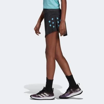 Adidas Womens Paris Tennis Skirt - Carbon/Pulse Aqua 4 Adidas Womens Paris Tennis Skirt - Carbon/Pulse Aqua - Image 2
