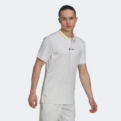 Adidas Mens London Polo T-Shirt - White 5 Adidas Mens London Polo T-Shirt - White - Image 3