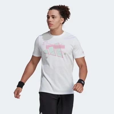 Adidas Mens Tennis Category Tee - White 5 Adidas Mens Tennis Category Tee - White - Image 3