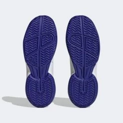 Adidas Kids Court Flash Tennis Shoes - Cloud White/Pulse Mint -Ball Game Paradise HP9715 F