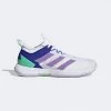 Adidas Womens Adizero Ubersonic 4 Parley Tennis Shoes - Cloud White/Violet Fusion