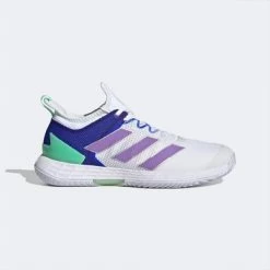 Adidas Womens Adizero Ubersonic 4 Parley Tennis Shoes - Cloud White/Violet Fusion