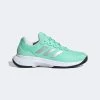 Adidas Womens GameCourt 2.0 Tennis Shoes - Pulse Mint/Silver Metallic