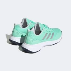 Adidas Womens GameCourt 2.0 Tennis Shoes - Pulse Mint/Silver Metallic -Ball Game Paradise HQ8475 C