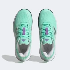 Adidas Womens GameCourt 2.0 Tennis Shoes - Pulse Mint/Silver Metallic -Ball Game Paradise HQ8475 E