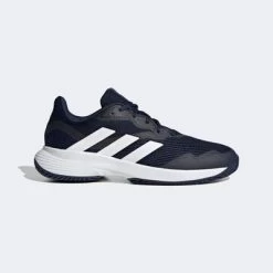 Adidas Mens Courtjam Control Tennis Shoes - Team Navy/Cloud White