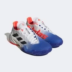 Adidas Mens Barricade Tennis Shoes - Lucid Blue/Solar Red 12 Adidas Mens Barricade Tennis Shoes - Lucid Blue/Solar Red -Ball Game Paradise HQ8917 D