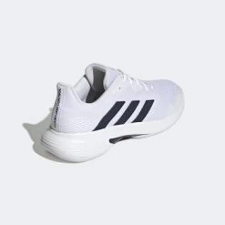 Adidas Mens Courtjam Control Carpet Tennis Shoes - Cloud White/Team Navy -Ball Game Paradise HR1027 E