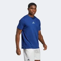 Adidas Mens Spring Court Tee - Victory Blue -Ball Game Paradise HT5223 B
