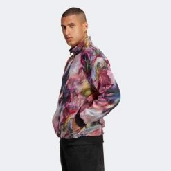 Adidas Mens Melbourne Stretch Woven Tennis Jacket - Black/Multicolour -Ball Game Paradise HT7209 C