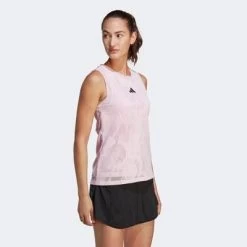 Adidas Womens Melbourne Tennis Tank - Clear Pink 10 Adidas Womens Melbourne Tennis Tank - Clear Pink -Ball Game Paradise HU1806 D