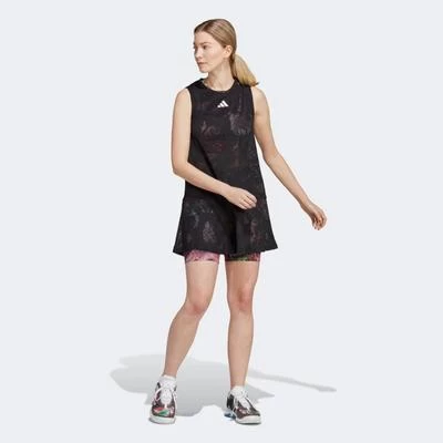 Adidas Womens Melbourne Tennis Dress - Black/Multicoloured 3 Adidas Womens Melbourne Tennis Dress - Black/Multicoloured