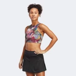 Adidas Womens Tennis Crop Top - Multicolour