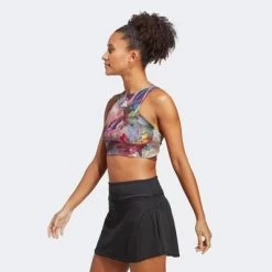 Adidas Womens Tennis Crop Top - Multicolour -Ball Game Paradise HY4050 C