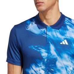 Adidas Mens Melbroune FreeLift Polo - Victory/Blue -Ball Game Paradise IB4610 D