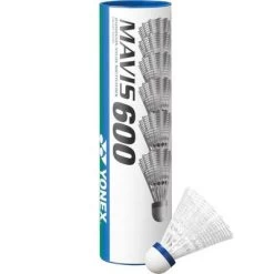 Yonex Mavis 600 Nylon Badminton Shuttlecocks - White (Tube Of 6)