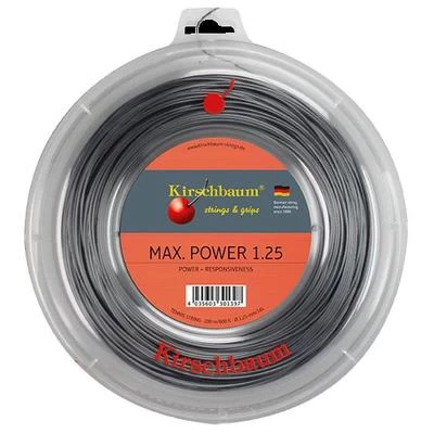 Kirschbaum Max Power 18 (1.20mm) 200m Tennis String Reel - Silver 3 Kirschbaum Max Power 18 (1.20mm) 200m Tennis String Reel - Silver