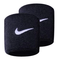 Nike Swoosh Wristband - Obsidian/White