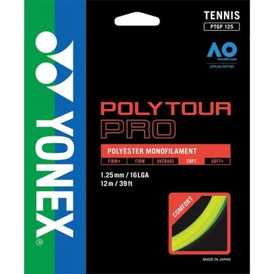 Yonex PolyTour Pro 120 Tennis String Set - Flash Yellow 3 Yonex PolyTour Pro 120 Tennis String Set - Flash Yellow