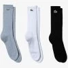 Lacoste Unisex Lacoste Sport High-Cut Socks (3 Pairs) - Grey Chine/White/Black