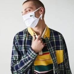 Lacoste Adjustable Face Protection Mask - White -Ball Game Paradise RF6767 001 B