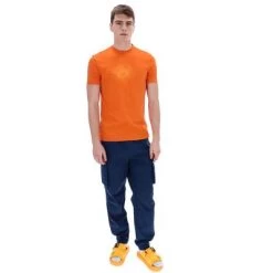 Fila Mens Brig Raw Seam Graphic T-Shirt - Burnt Orange -Ball Game Paradise S22MG013 754 C