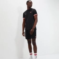 Ellesse Mens Parallel Tee - Black -Ball Game Paradise SER17882 BK C