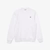 Lacoste Mens Fleece Sweatshirt - White