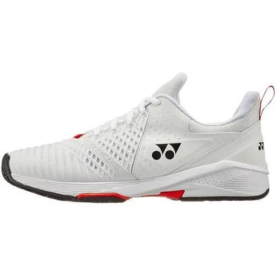 Yonex Mens Sonicage 3 Tennis Shoes - White/Red 4 Yonex Mens Sonicage 3 Tennis Shoes - White/Red - Image 2