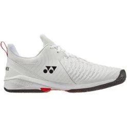 Yonex Mens Sonicage 3 Tennis Shoes - White/Red 9 Yonex Mens Sonicage 3 Tennis Shoes - White/Red -Ball Game Paradise SHTS3MACEX WR C