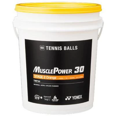Yonex Muscle Power 30 Orange Junior Tennis Ball Bucket (5 Dozen) 3 Yonex Muscle Power 30 Orange Junior Tennis Ball Bucket (5 Dozen)