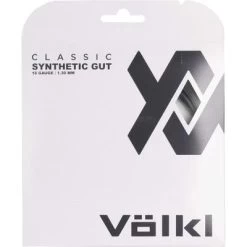 Volkl Classic Synthetic Gut 16 (1.30mm) Tennis String Set - Black