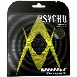 Volkl Psycho Hybrid 16 (1.30mm) Tennis String Set - Black/Silver