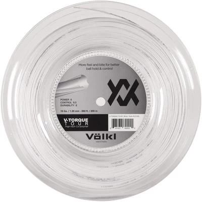 Volkl V-Torque Tour 16 (1.30mm) 200m Tennis String Reel - White 3 Volkl V-Torque Tour 16 (1.30mm) 200m Tennis String Reel - White