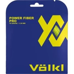 Volkl Power Fiber Pro 16 (1.30mm) Tennis String Set - Neon Yellow